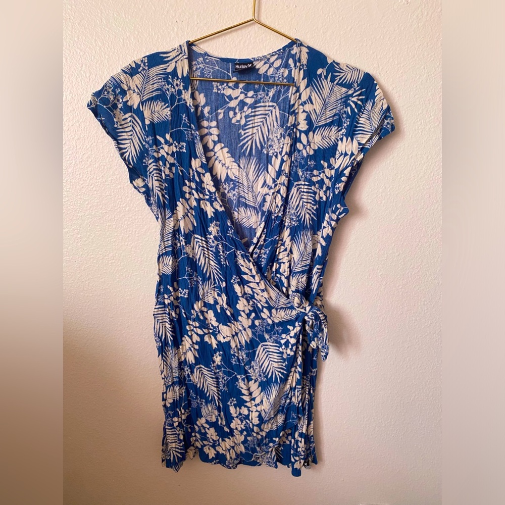Laina Tropical Print Wrap Dress